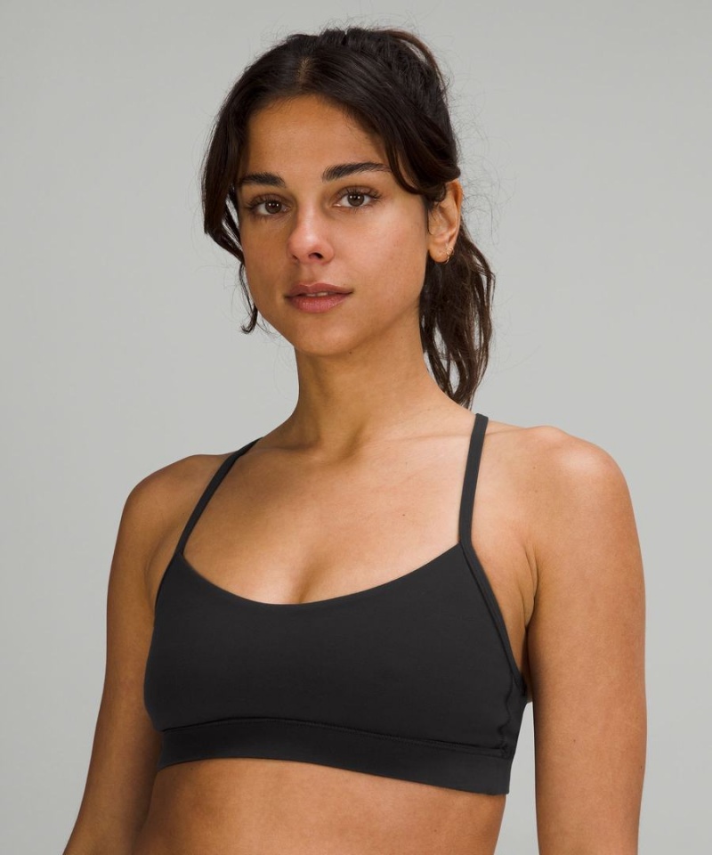Lululemon Flow Y Bra Nulu Light Support, A–C Cups Sport BH Dam Svarta Sverige | UMLEIY849