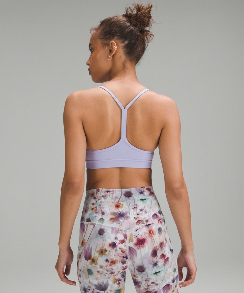 Lululemon Flow Y Bra Nulu Light Support, A–C Cups Sport BH Dam Lila Sverige | TYSAJM978