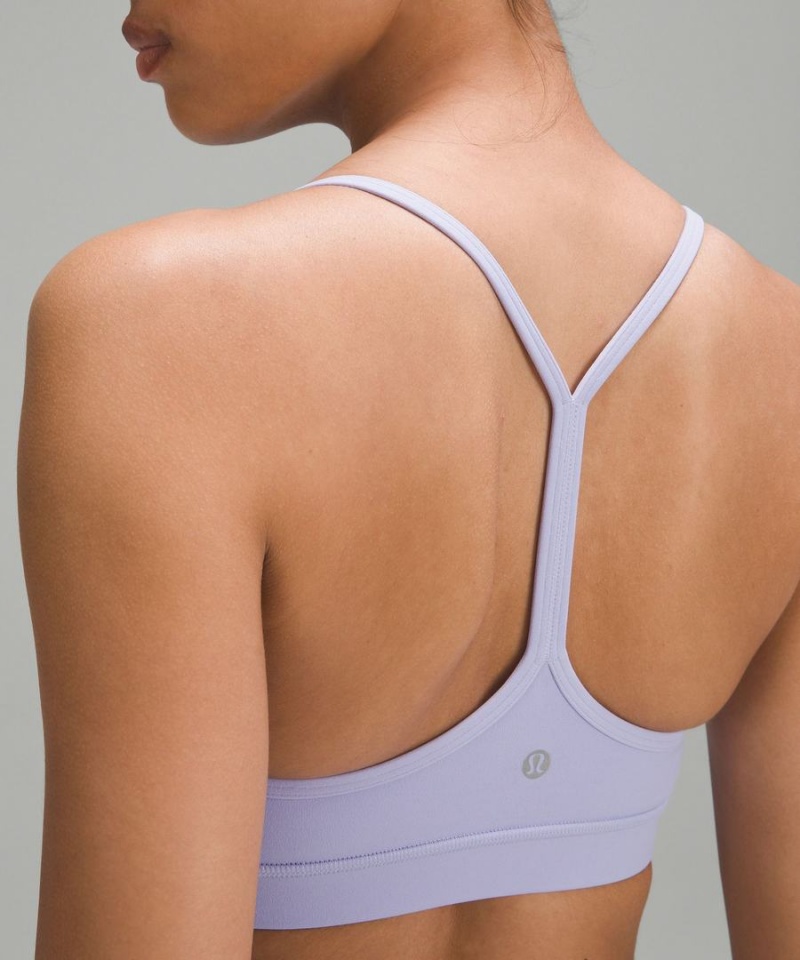 Lululemon Flow Y Bra Nulu Light Support, A–C Cups Sport BH Dam Lila Sverige | TYSAJM978