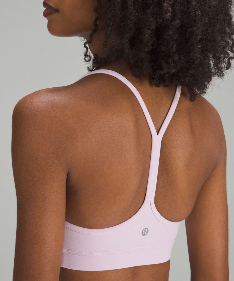 Lululemon Flow Y Bra Nulu Light Support, A–C Cups Sport BH Dam Rosa Sverige | HAKGTS498