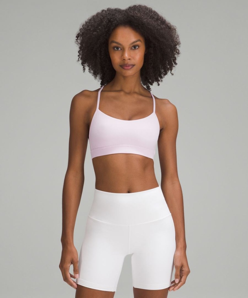 Lululemon Flow Y Bra Nulu Light Support, A–C Cups Sport BH Dam Rosa Sverige | HAKGTS498