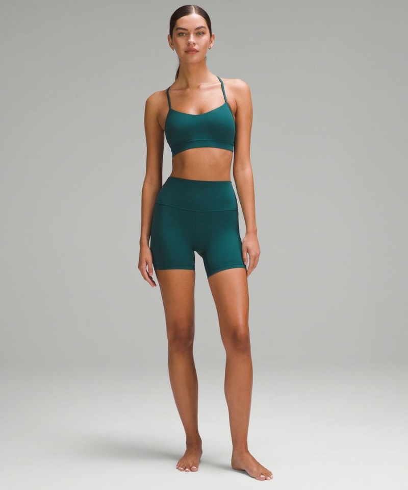 Lululemon Flow Y Bra Nulu Light Support, A–C Cups Sport BH Dam Turkos Sverige | QTIHAL961