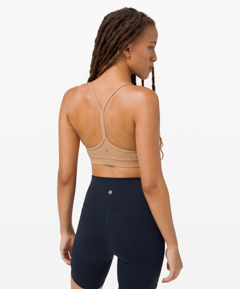 Lululemon Flow Y Bra Nulu Light Support, A–C Cups Sport BH Dam Khaki Sverige | IOKTLY278