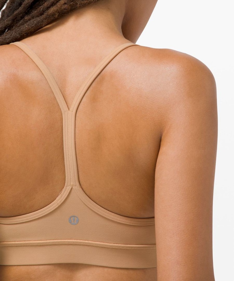 Lululemon Flow Y Bra Nulu Light Support, A–C Cups Sport BH Dam Khaki Sverige | IOKTLY278