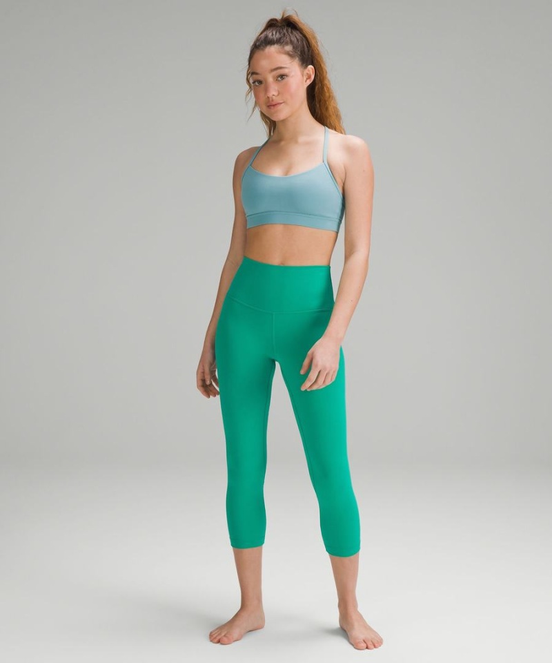 Lululemon Flow Y Bra Nulu Light Support, A–C Cups Sport BH Dam Turkos Sverige | VHNLDJ567