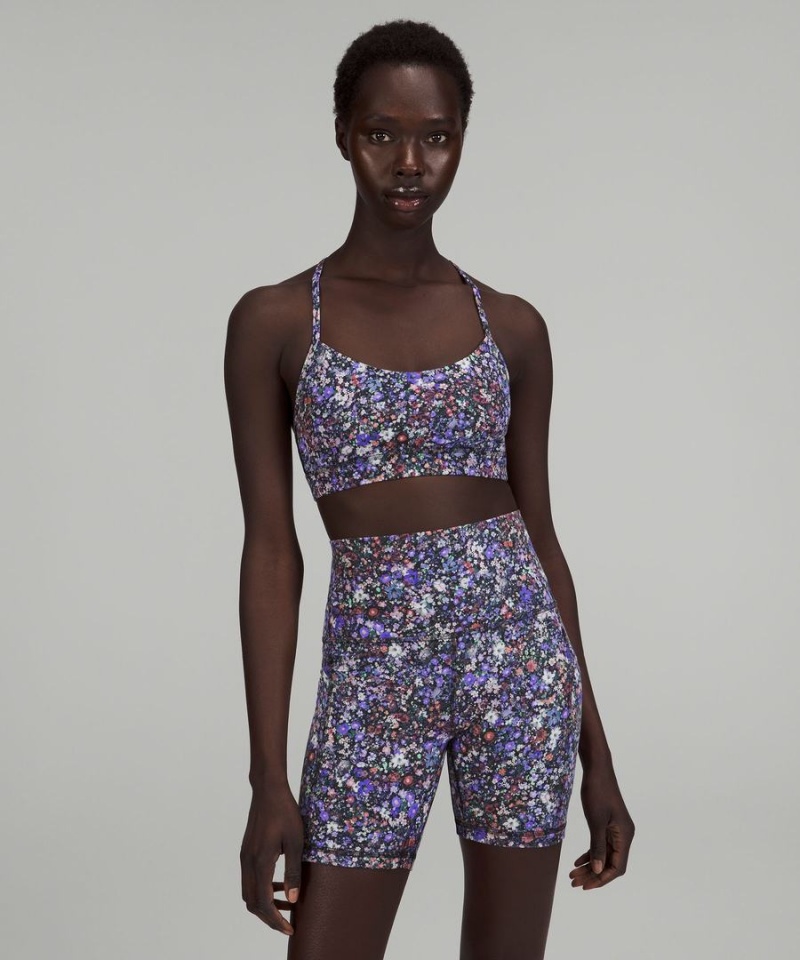 Lululemon Flow Y Bra Nulu Light Support, A–C Cups Sport BH Dam Blommiga Olika Färger Sverige | ESXFAB427