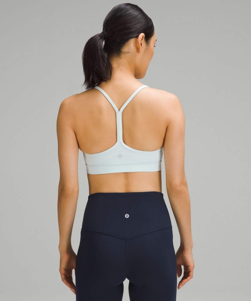Lululemon Flow Y Bra Nulu Light Support, A–C Cups Sport BH Dam Blå Sverige | TFXASO382