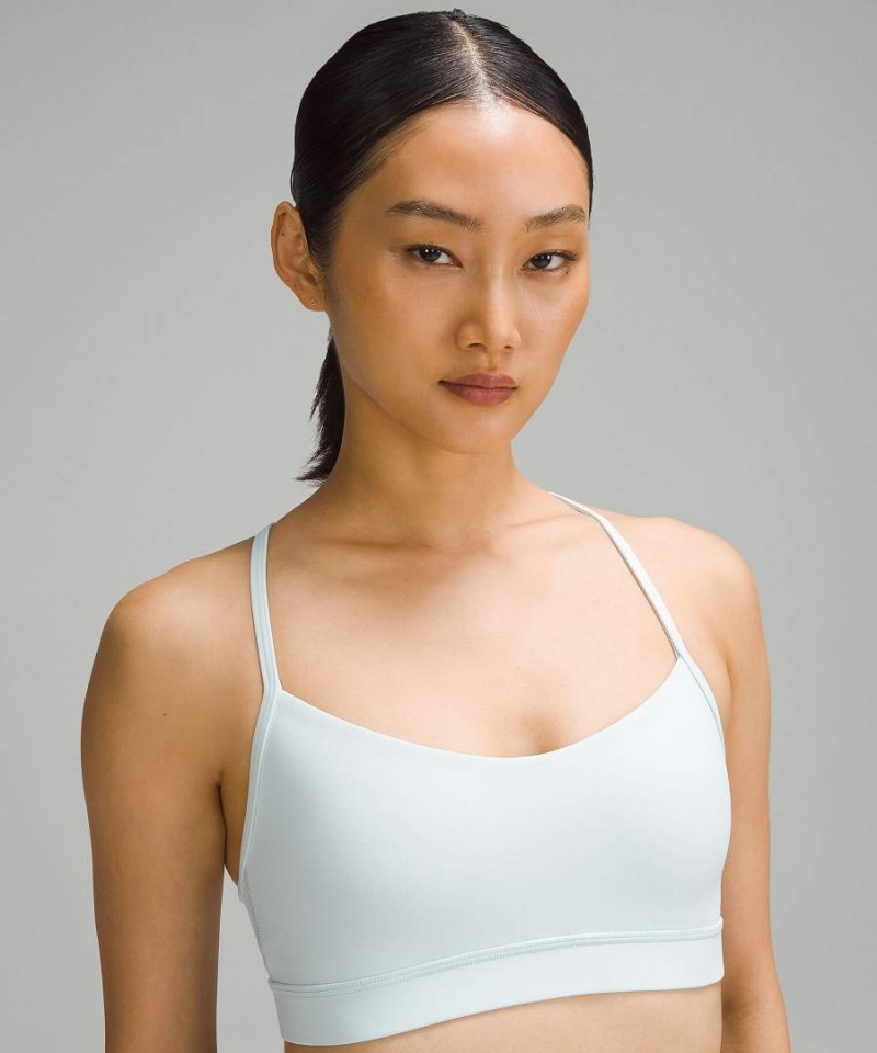 Lululemon Flow Y Bra Nulu Light Support, A–C Cups Sport BH Dam Blå Sverige | TFXASO382