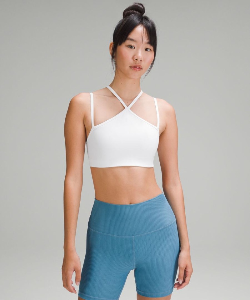 Lululemon Flow Y Snörade Bra Nulu Light Support, A–C Cups Sport BH Dam Vita Sverige | YAQMXH861