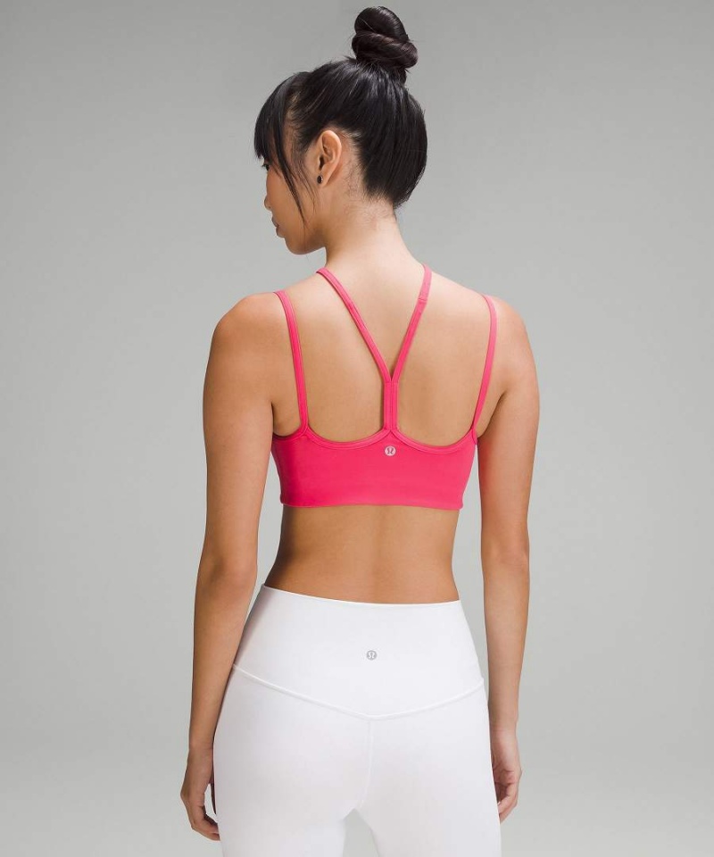 Lululemon Flow Y Snörade Bra Nulu Light Support, A–C Cups Sport BH Dam Röda Sverige | IZDLPJ368