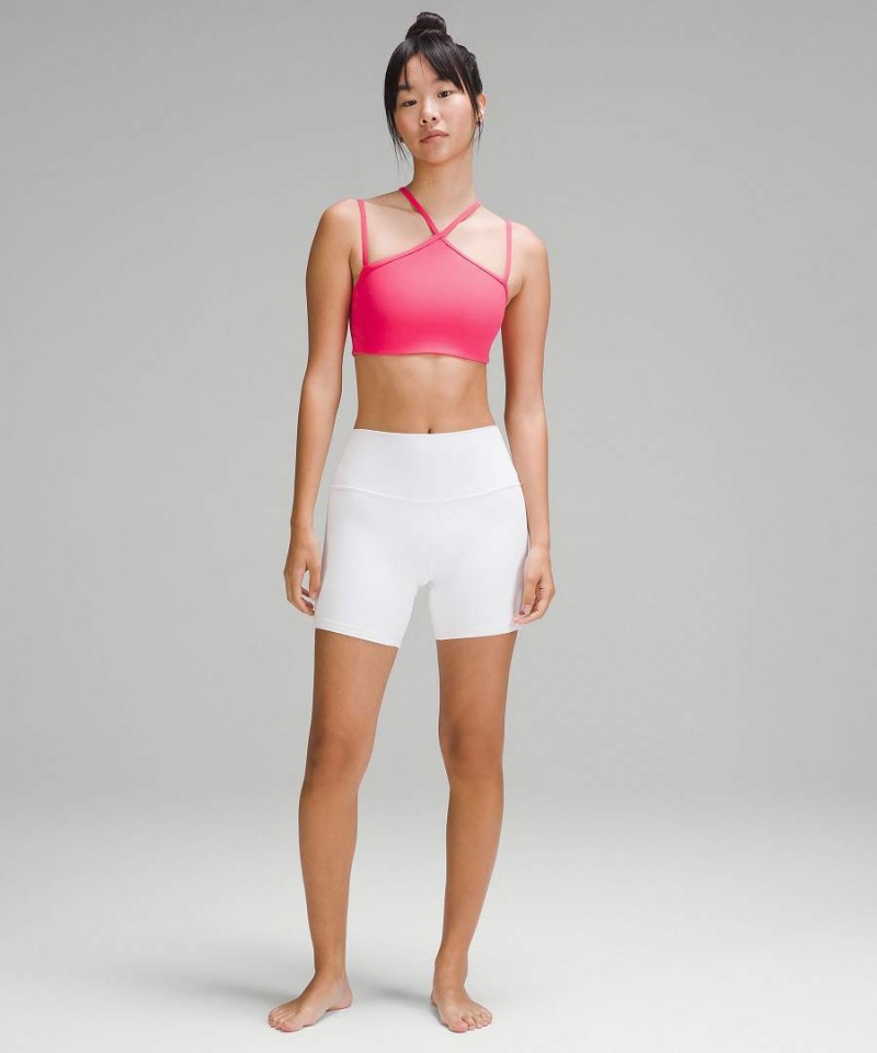 Lululemon Flow Y Snörade Bra Nulu Light Support, A–C Cups Sport BH Dam Röda Sverige | IZDLPJ368