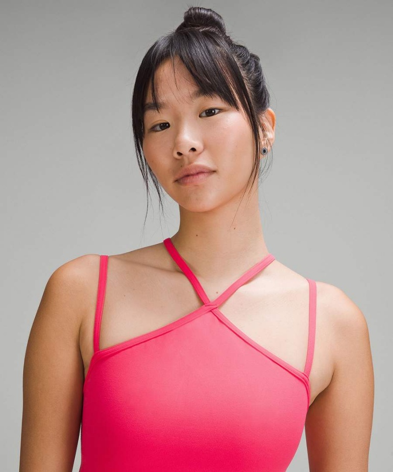 Lululemon Flow Y Snörade Bra Nulu Light Support, A–C Cups Sport BH Dam Röda Sverige | IZDLPJ368