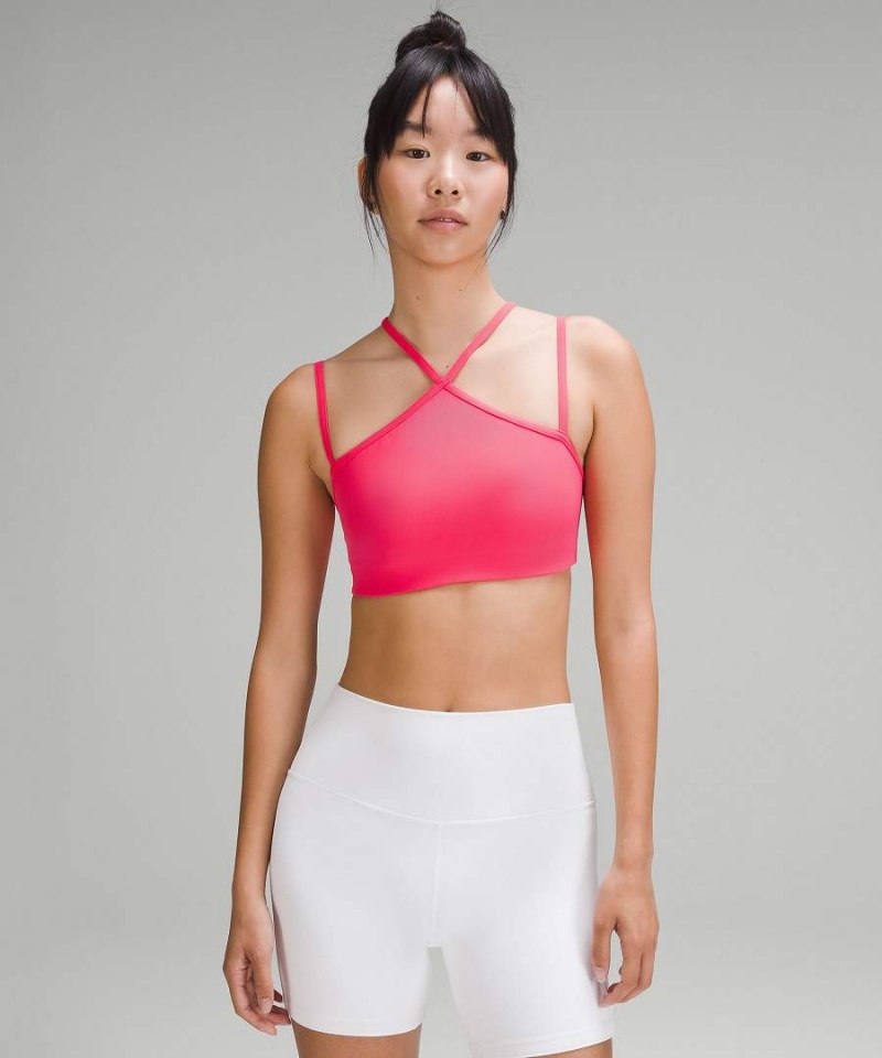 Lululemon Flow Y Snörade Bra Nulu Light Support, A–C Cups Sport BH Dam Röda Sverige | IZDLPJ368