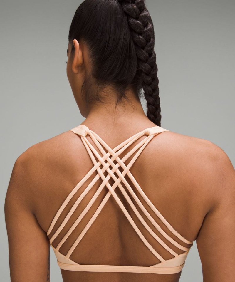 Lululemon Free to Be Bra - Wild Light Support, A/B Cup Sport BH Dam Korall Sverige | EPSKAV180