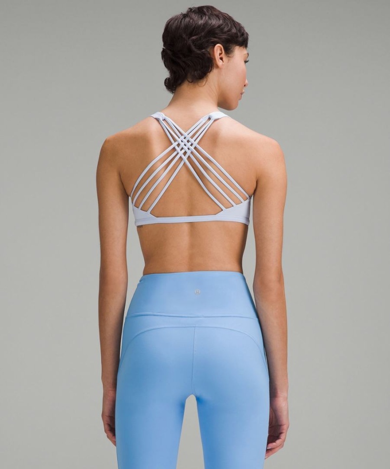Lululemon Free to Be Bra - Wild Light Support, A/B Cup Sport BH Dam Vita Sverige | FWINVA043