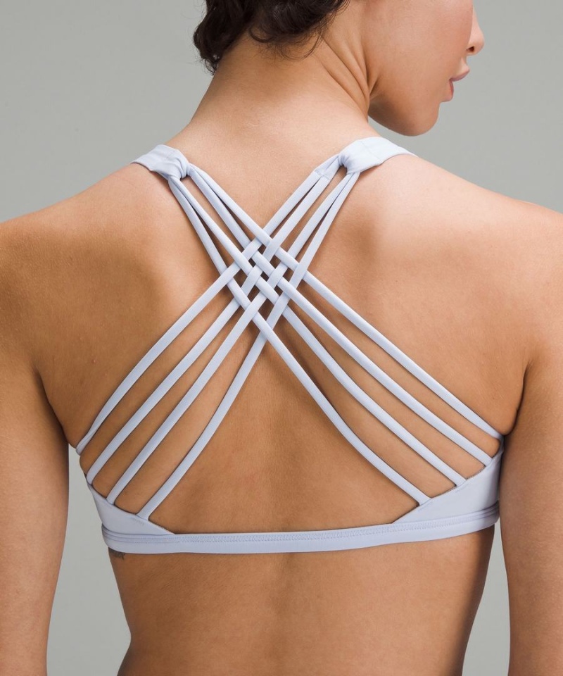 Lululemon Free to Be Bra - Wild Light Support, A/B Cup Sport BH Dam Vita Sverige | FWINVA043