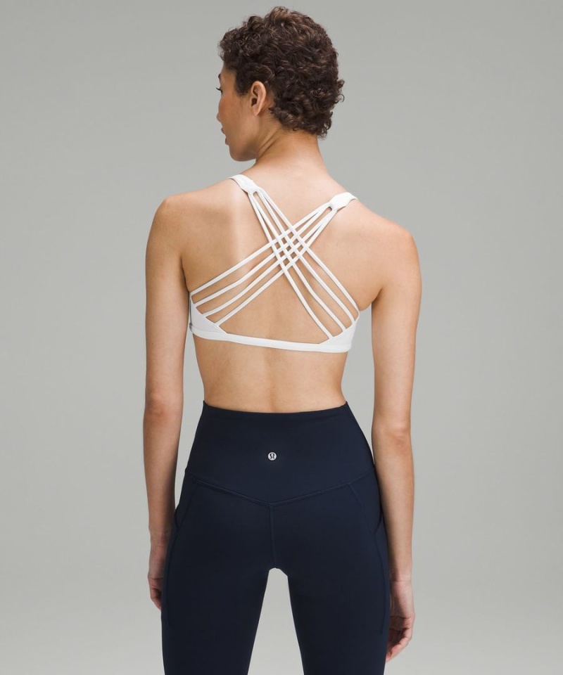 Lululemon Free to Be Bra - Wild Light Support, A/B Cup Sport BH Dam Vita Sverige | XCHBAQ235