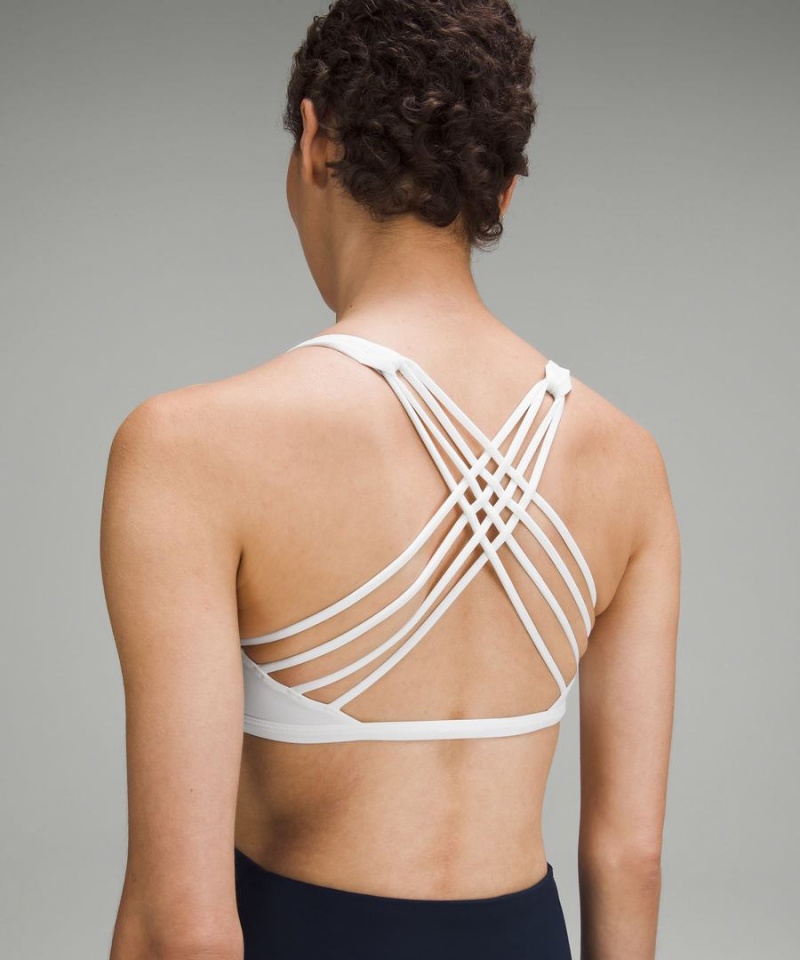 Lululemon Free to Be Bra - Wild Light Support, A/B Cup Sport BH Dam Vita Sverige | XCHBAQ235