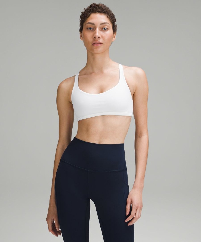 Lululemon Free to Be Bra - Wild Light Support, A/B Cup Sport BH Dam Vita Sverige | XCHBAQ235