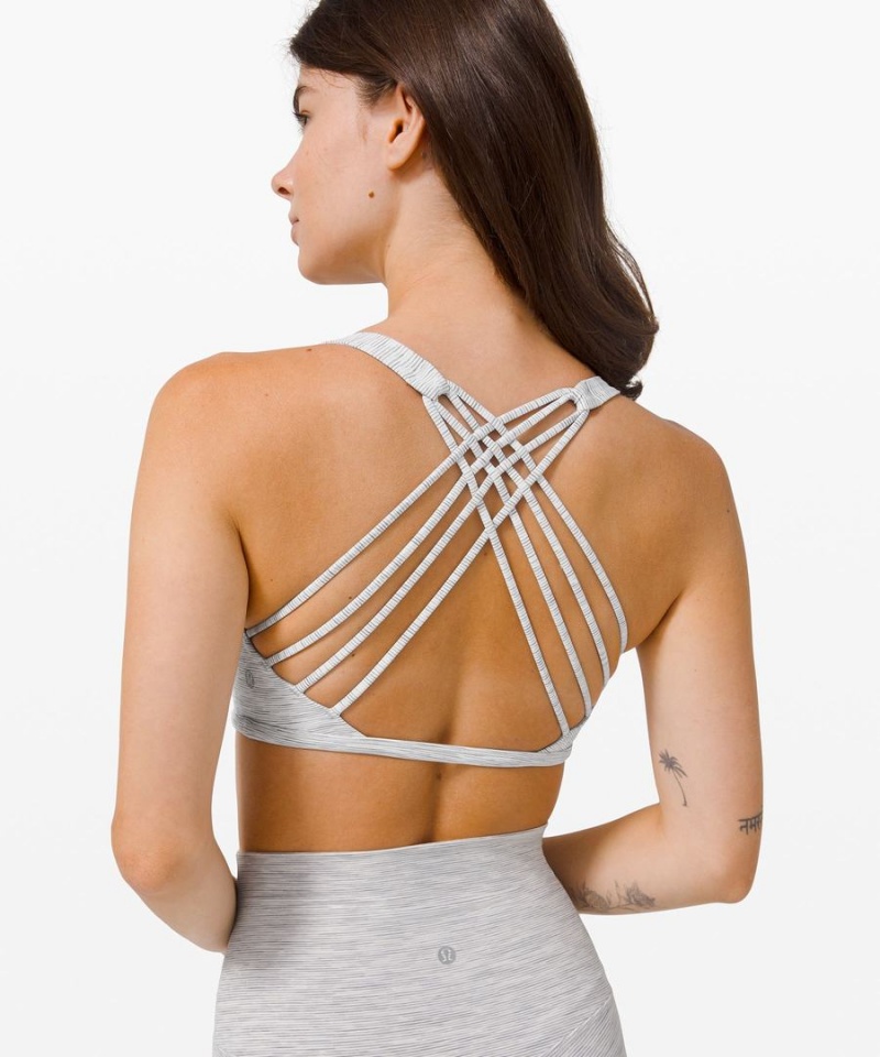 Lululemon Free to Be Bra - Wild Light Support, A/B Cup Sport BH Dam Ljusgrå Sverige | PHJTZG634
