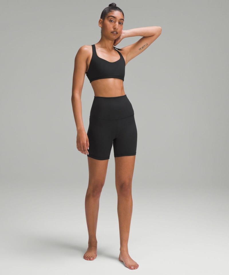 Lululemon Free to Be Bra - Wild Light Support, A/B Cup Sport BH Dam Svarta Sverige | KWZJQL712