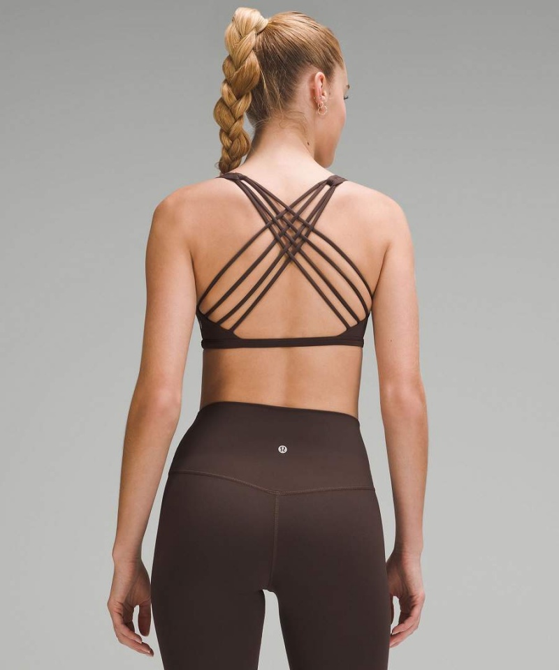 Lululemon Free to Be Bra - Wild Light Support, A/B Cup Sport BH Dam Choklad Sverige | PUHJEK296