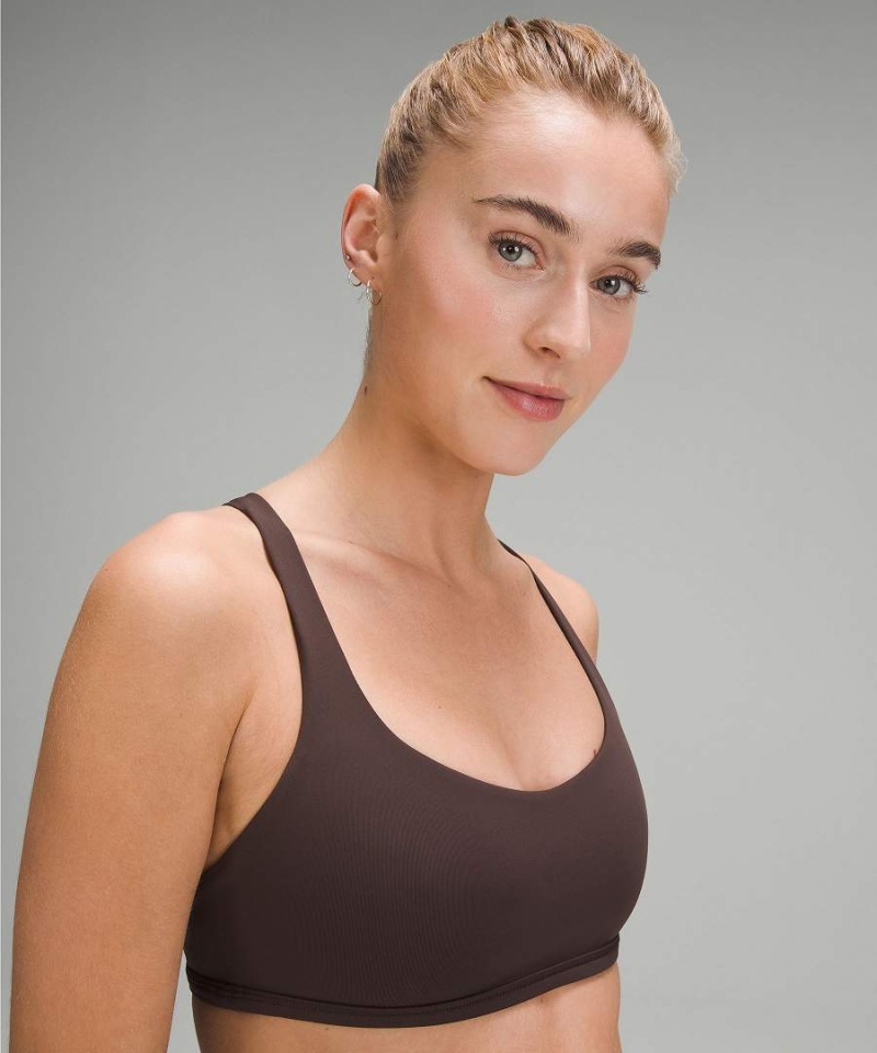 Lululemon Free to Be Bra - Wild Light Support, A/B Cup Sport BH Dam Choklad Sverige | PUHJEK296