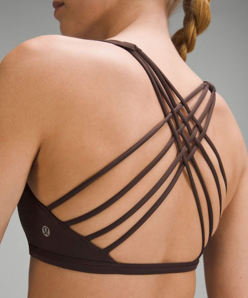 Lululemon Free to Be Bra - Wild Light Support, A/B Cup Sport BH Dam Choklad Sverige | PUHJEK296