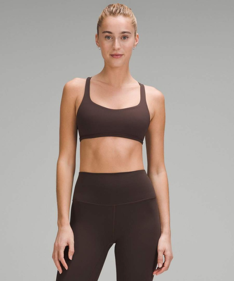 Lululemon Free to Be Bra - Wild Light Support, A/B Cup Sport BH Dam Choklad Sverige | PUHJEK296