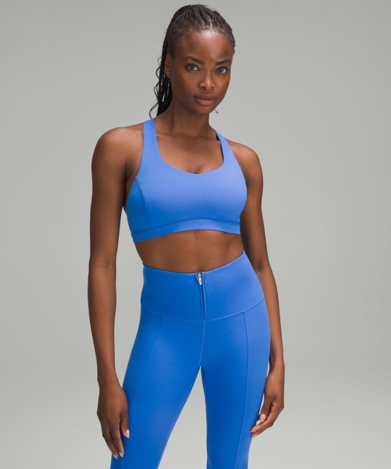 Lululemon Free to Be Serene Bra Light Support, C/D Cup Sport BH Dam Blå Sverige | TRKDGU567