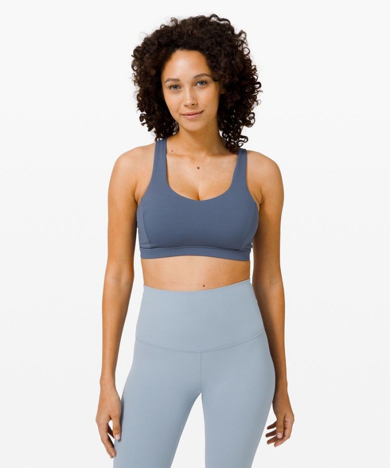Lululemon Free to Be Serene Bra Light Support, C/D Cup Sport BH Dam Blå Sverige | CJYHXB184