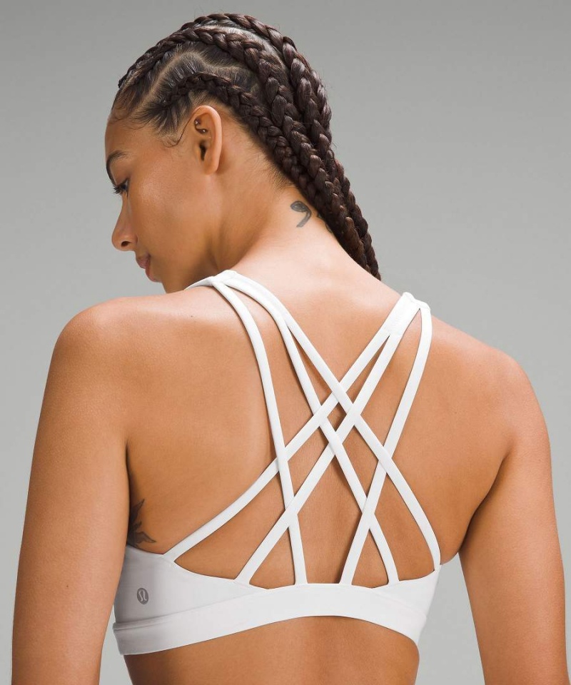 Lululemon Free to Be Serene Bra Light Support, C/D Cup Sport BH Dam Vita Sverige | ZIEKCQ734