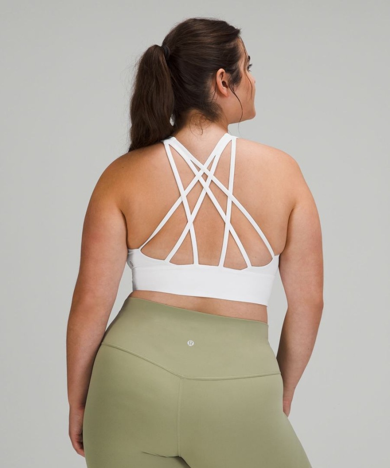 Lululemon Free to Be Serene Longline Bra Light Support, C/D Cup Sport BH Dam Vita Sverige | XADECH482