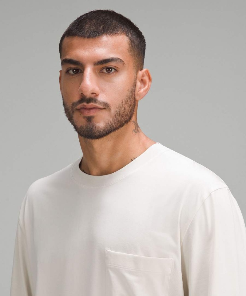 Lululemon Fundamental Oversized Pocket Långärmad Tröja Herr Beige Sverige | DGVQLH428