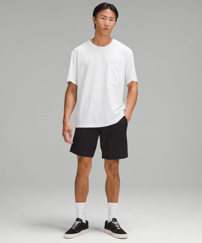 Lululemon Fundamental Oversized Pocket T-shirt Herr Vita Sverige | WGNEHV680