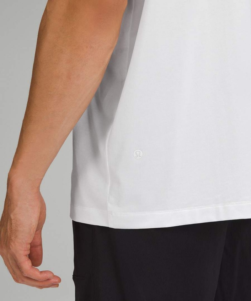 Lululemon Fundamental Oversized Pocket T-shirt Herr Vita Sverige | WGNEHV680