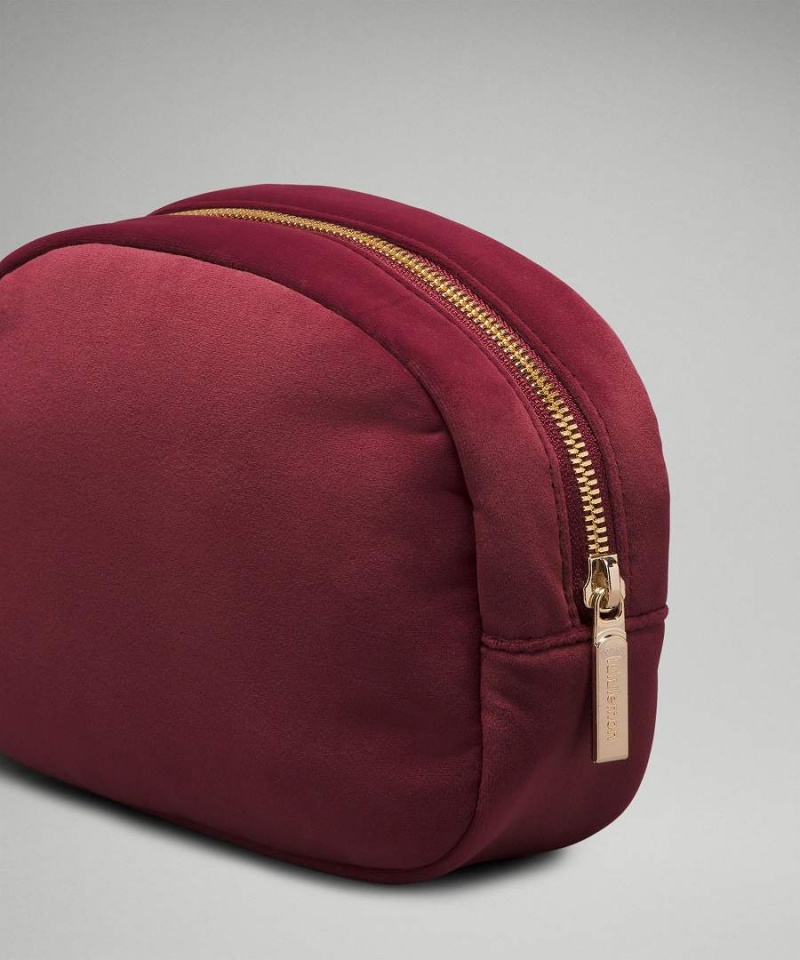 Lululemon Go Getter Mini Velour Påse Dam Vinröda Guld Sverige | RQSMWP091