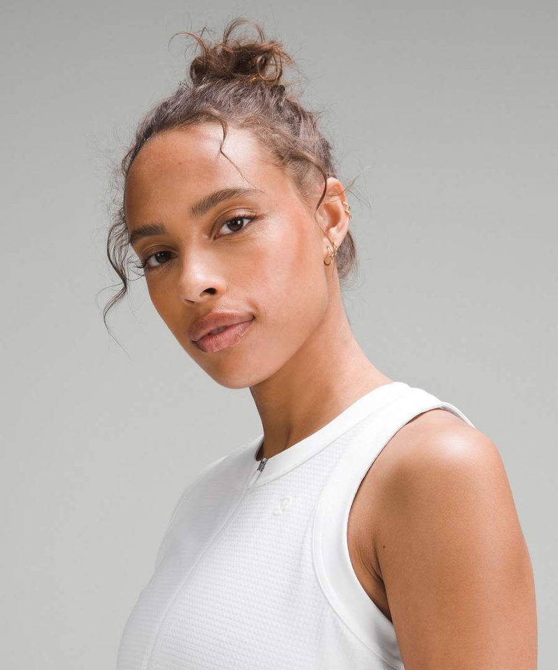 Lululemon Grid-Texture Ärmlös Tennis Klänning Dam Vita Sverige | QJSFHC498