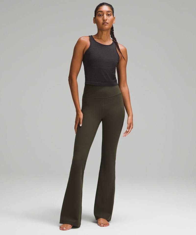 Lululemon Groove Super-High-Rise Flared Nulu Regular Tights Dam Mörkolivgröna Sverige | OQJMYD748
