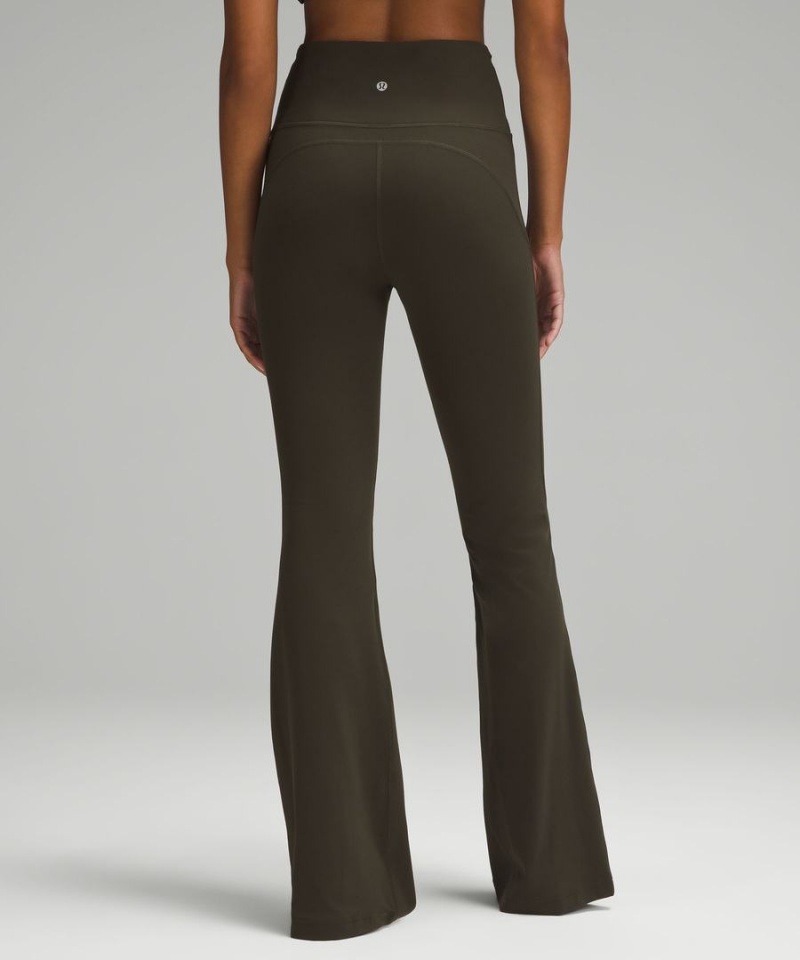 Lululemon Groove Super-High-Rise Flared Nulu Regular Tights Dam Mörkolivgröna Sverige | OQJMYD748
