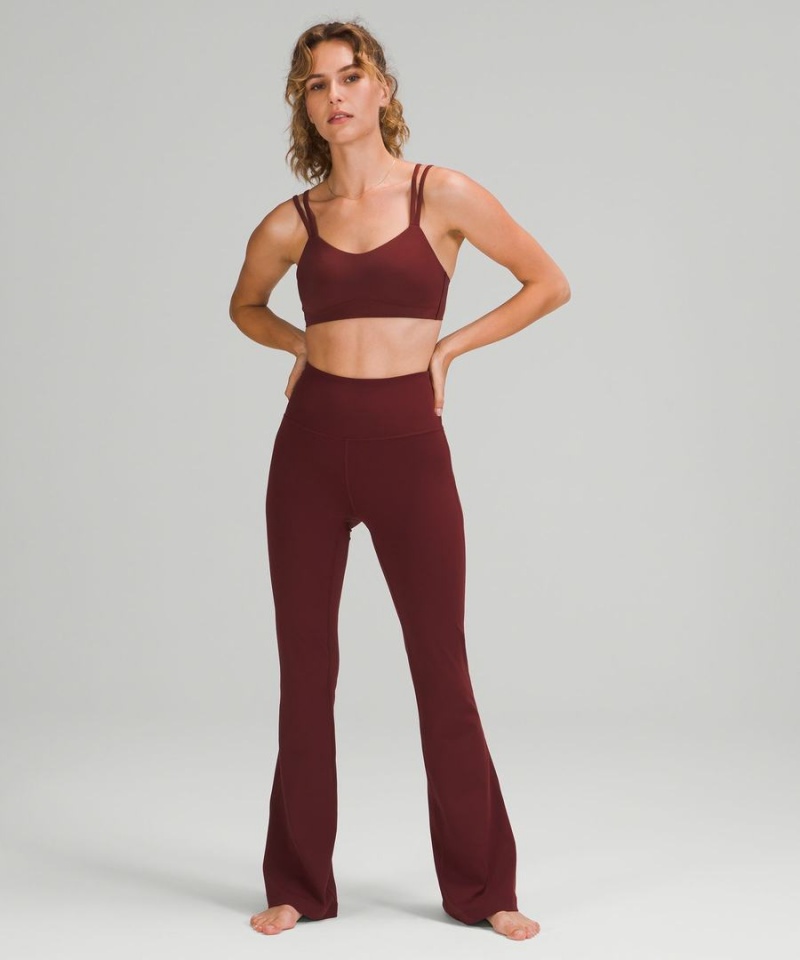 Lululemon Groove Super-High-Rise Flared Nulu Regular Tights Dam Röda Vinröda Sverige | FBCVEJ150