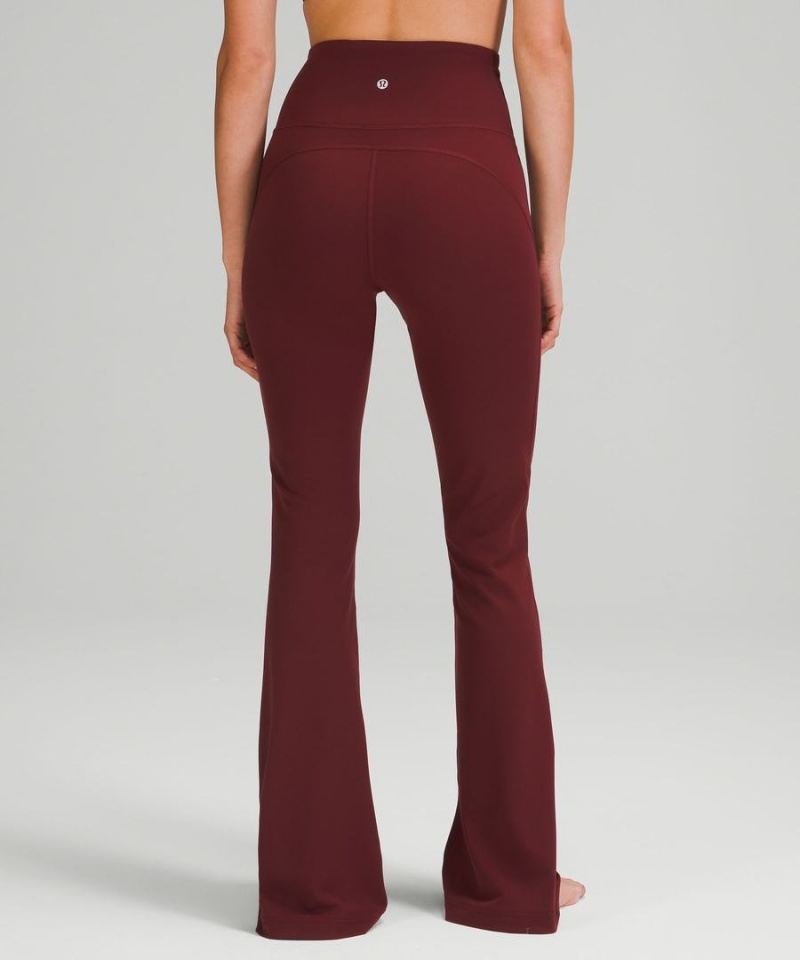 Lululemon Groove Super-High-Rise Flared Nulu Regular Tights Dam Röda Vinröda Sverige | FBCVEJ150