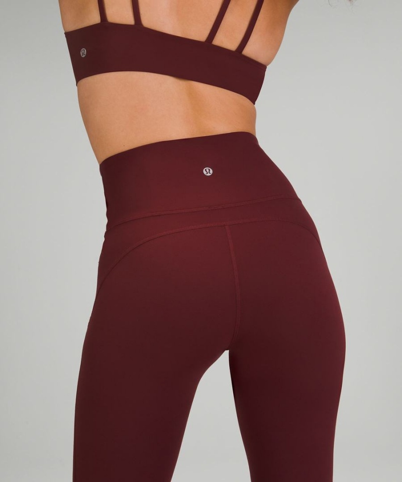 Lululemon Groove Super-High-Rise Flared Nulu Regular Tights Dam Röda Vinröda Sverige | FBCVEJ150