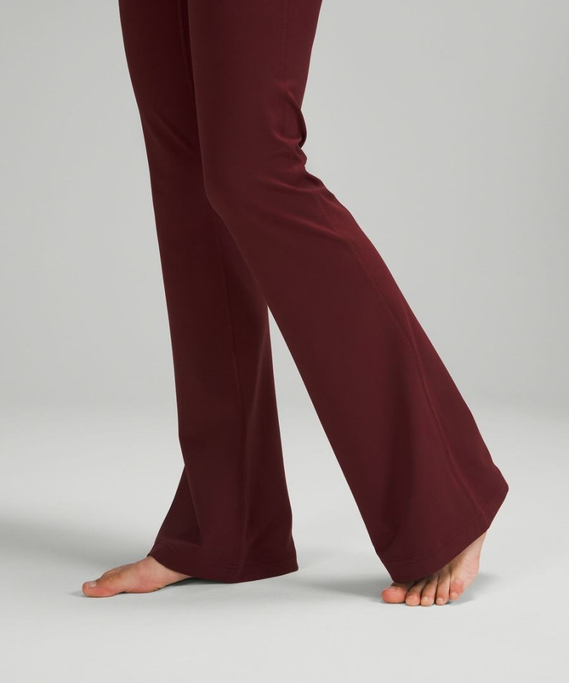 Lululemon Groove Super-High-Rise Flared Nulu Regular Tights Dam Röda Vinröda Sverige | FBCVEJ150