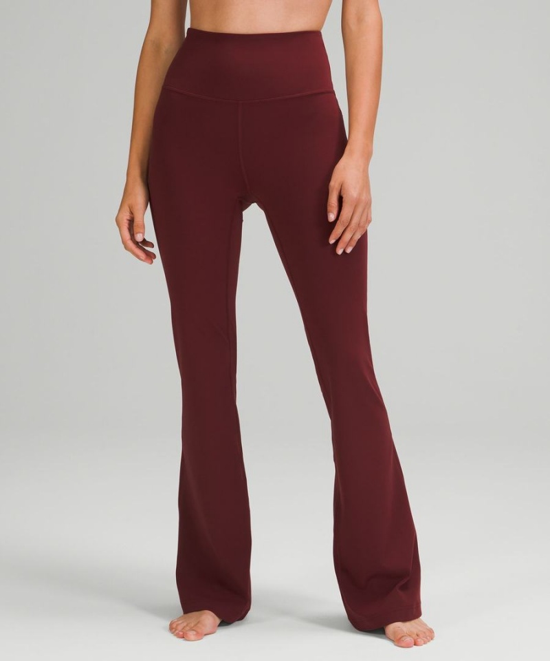 Lululemon Groove Super-High-Rise Flared Nulu Regular Tights Dam Röda Vinröda Sverige | FBCVEJ150