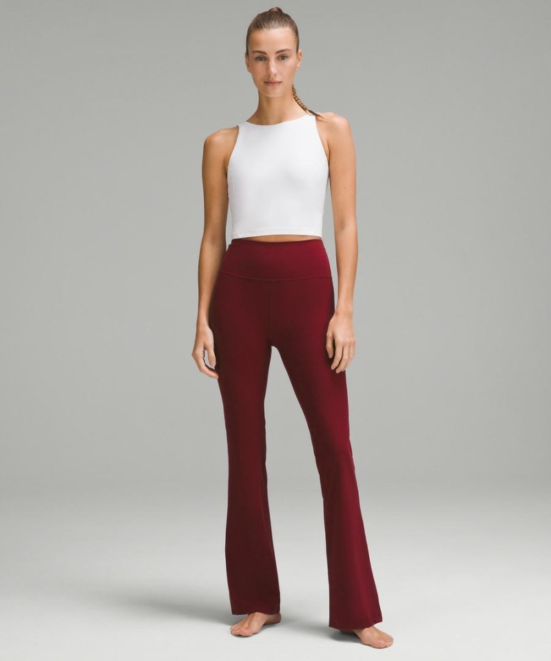 Lululemon Groove Super-High-Rise Flared Nulu Regular Tights Dam Röda Vinröda Sverige | REDVWH082