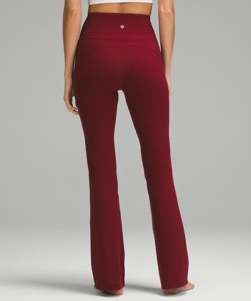 Lululemon Groove Super-High-Rise Flared Nulu Regular Tights Dam Röda Vinröda Sverige | REDVWH082