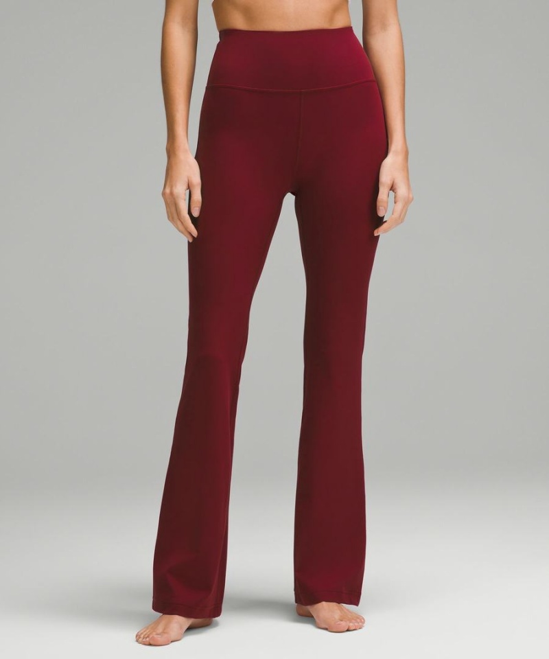 Lululemon Groove Super-High-Rise Flared Nulu Regular Tights Dam Röda Vinröda Sverige | REDVWH082