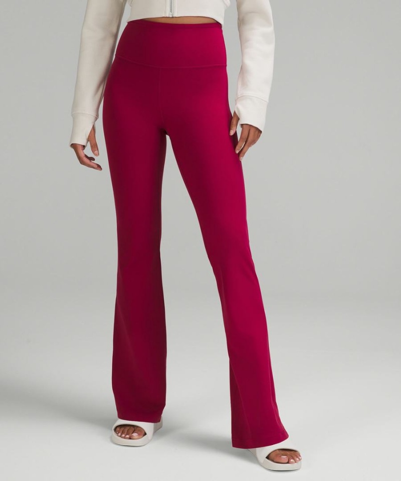 Lululemon Groove Super-High-Rise Flared Nulu Regular Tights Dam Vinröda Sverige | UVMLFX324