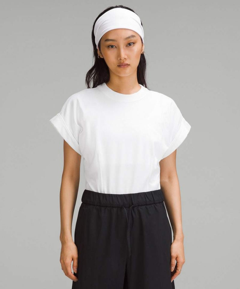 Lululemon Heavyweight Bomull Bodysuit T-shirt Dam Vita Sverige | WOUBLF167